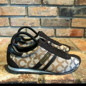 COACH Kathleen CC LOGO Sneakers Brown Tennis Shoe